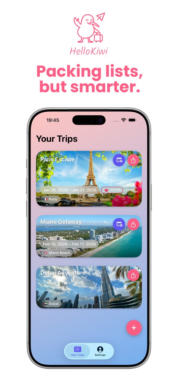 HelloKiwi trip overview screenshot